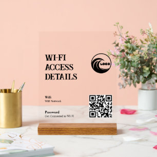 Wi-Fi-QR-Code-Schaumstofftafel Scannen zum Verbi Acrylschild