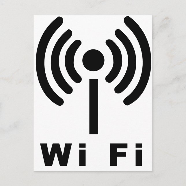 Wi-FI-Symbol Postkarte (Vorderseite)