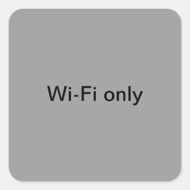 Wi-Fi-Tag Quadratischer Aufkleber (Vorderseite)