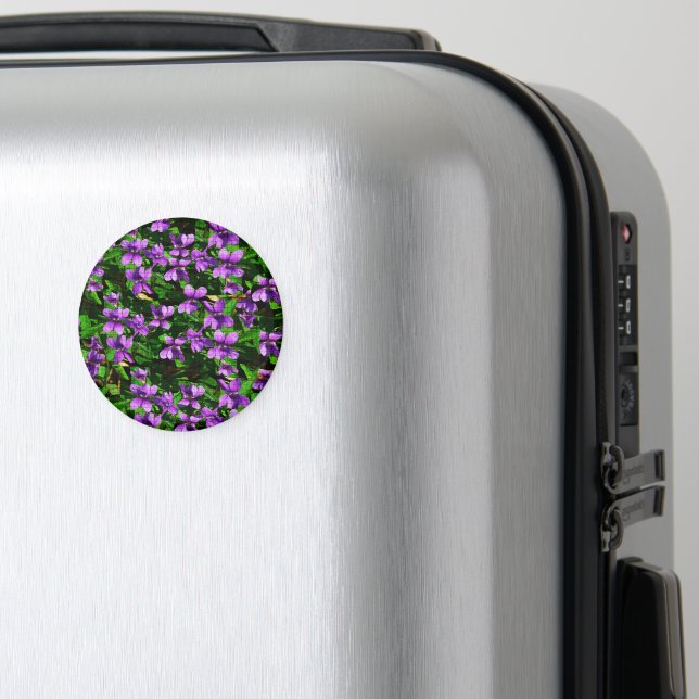 WI Staat Blume Wood Violet Mosaik Muster Magnet (In Situ (Gepäck))