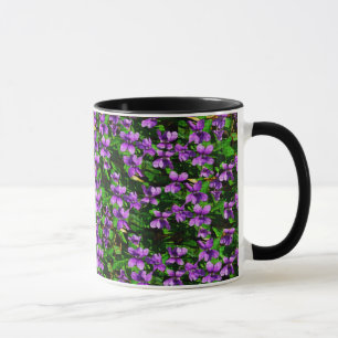 WI Staatsblume Holz-Veilchen-Mosaikmuster Tasse