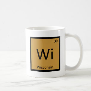 Wi - Wisconsin-Staats-Chemie-periodische Tabelle Kaffeetasse