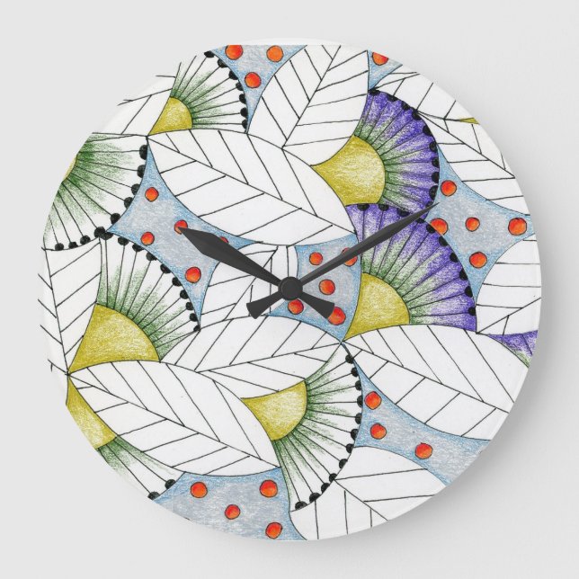 Wibrannte Winter Large Clock Große Wanduhr (Vorderseite)