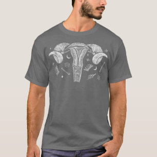 Wicca Feminismus Okkultistin Hexe Uterus Art Goth T-Shirt