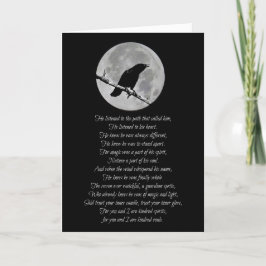 Wicca Inspiriert Happy Birthday Gedicht Raven and  Karte