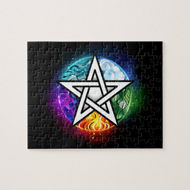 Wicca-Pentagramm (Horizontal)