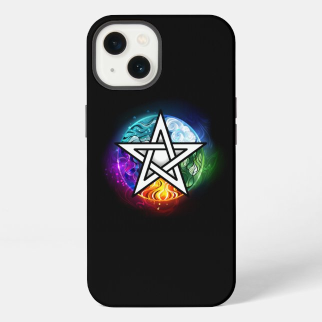 Wicca-Pentagramm iPhone Hülle (Rückseite)