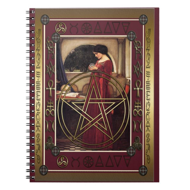 Wicca Pentagramm Notebook Notizblock (Vorderseite)