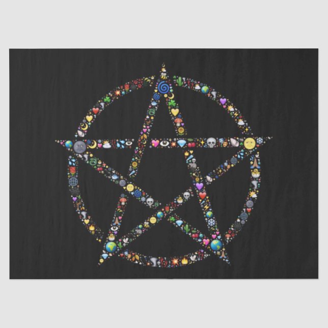 Wicca-Pentagramm-Papier Seidenpapier (Vorderseite)