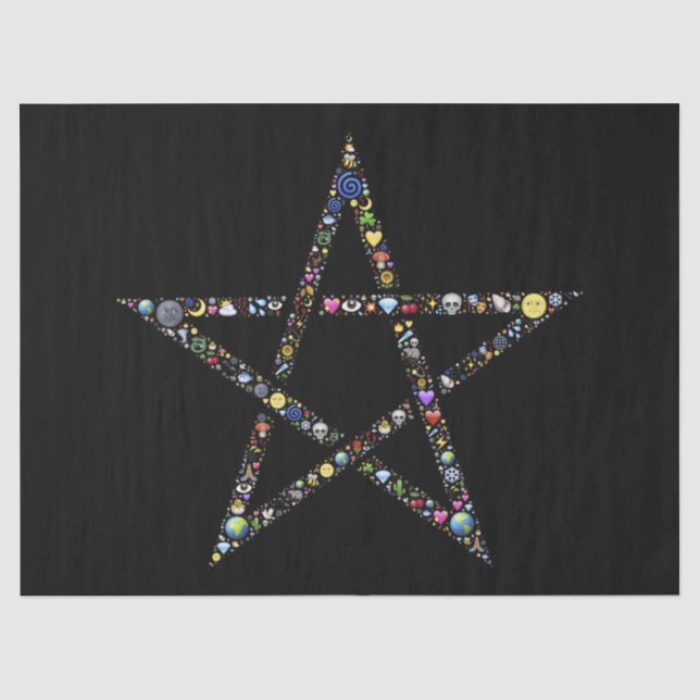 Wicca-Pentagramm-Papier Seidenpapier (Vorderseite)