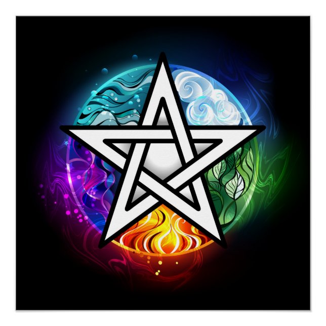 Wicca-Pentagramm Poster (Vorderseite)