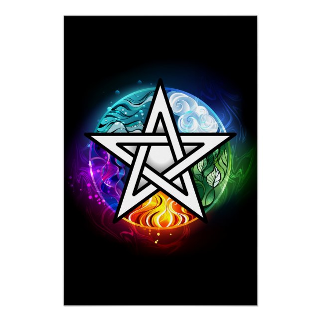 Wicca-Pentagramm Poster (Vorderseite)