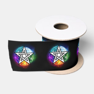 Wicca-Pentagramm Satinband