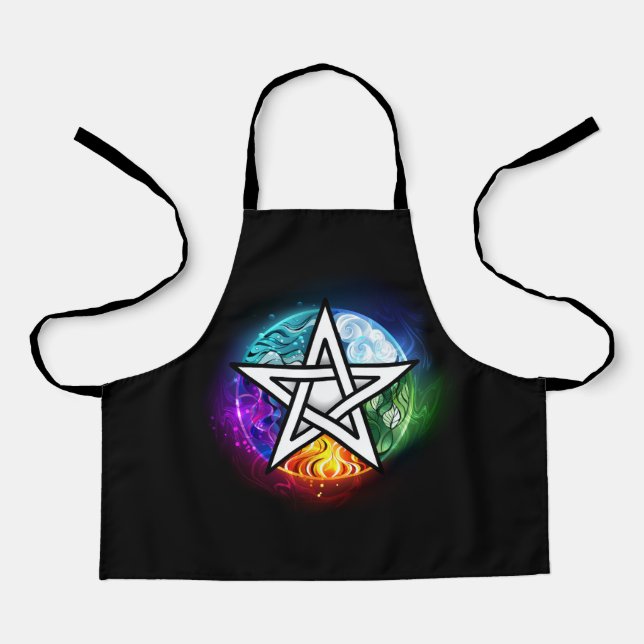 Wicca-Pentagramm Schürze (Vorderseite)