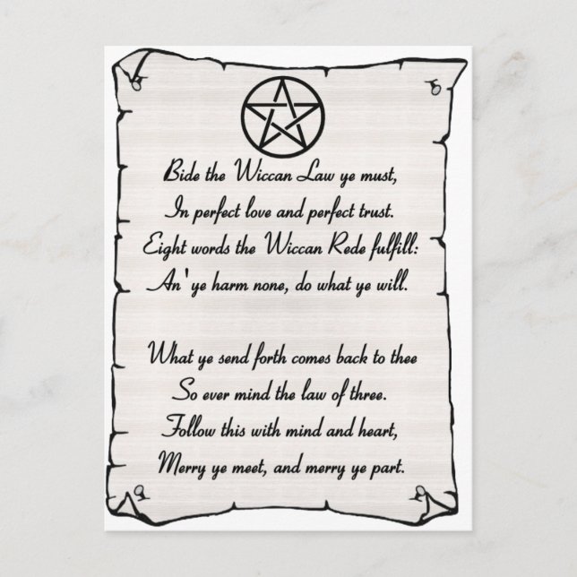 Wicca Reade Postkarte (Vorderseite)