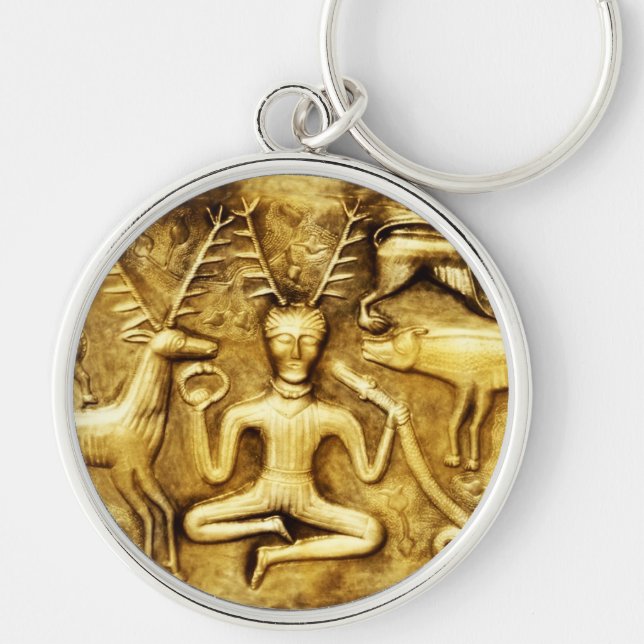 Wicca Rustica: Gundestrup großer Kessel Cernunnos Schlüsselanhänger (Vorne)