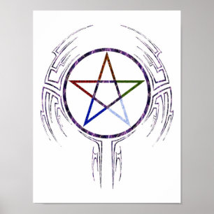 Wicca Tribal Poster