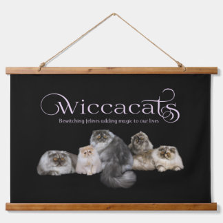 WiccaCats Tapestry Wandteppich Mit Holzrahmen