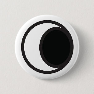 Wiccan abnehmendes Mond-Symbol Button