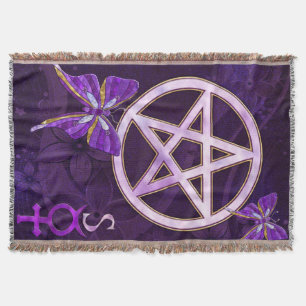 Wiccan Amethyst Jeweled Butterfly Art Decke