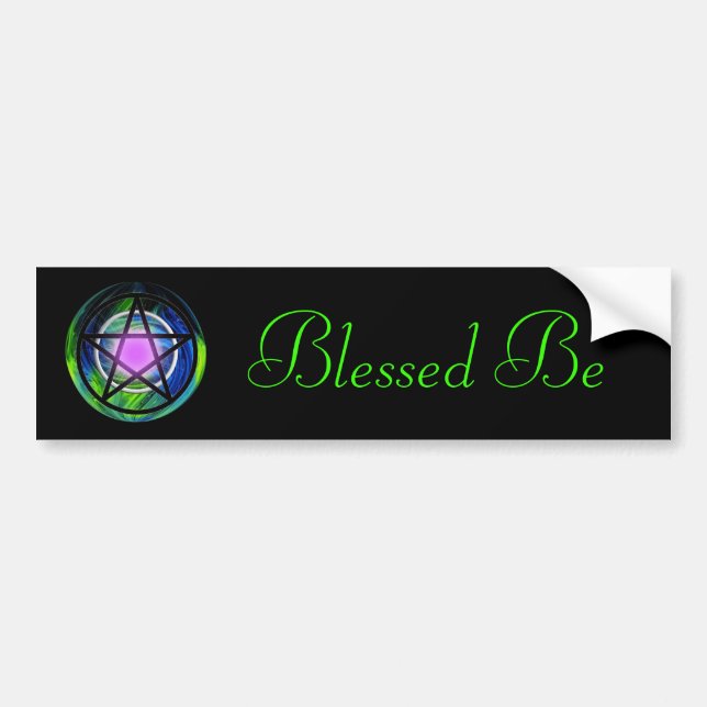 Wiccan, gesegnet ist autoaufkleber (Vorne)