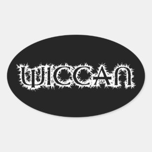 wiccan ovaler aufkleber