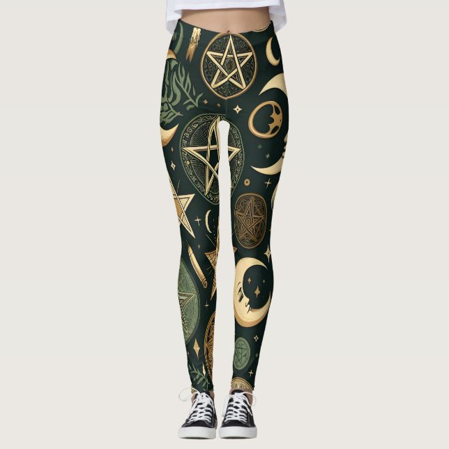 Wiccan Pattern 2 Leggings (Vorderseite)