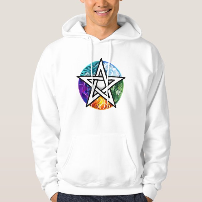 Wiccan pentagram hoodie (Vorderseite)