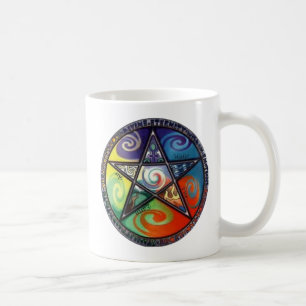 Wiccan Pentagram Kaffeetasse
