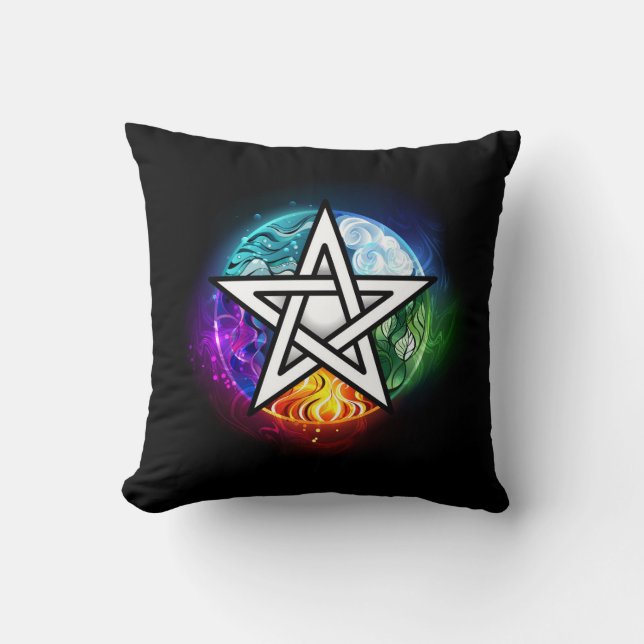 Wiccan pentagram kissen (Vorderseite)