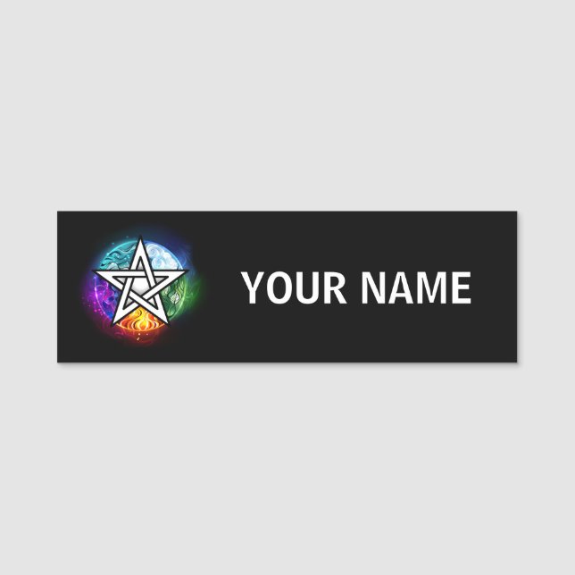 Wiccan pentagram namensschild (Vorderseite)