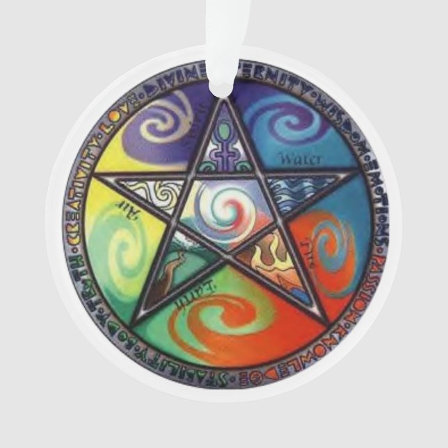 Wiccan Pentagram Ornament (Vorderseite)