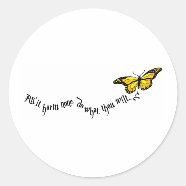 Wiccan rede runder aufkleber (Vorderseite)