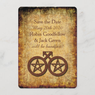 Wiccan rustikales Save the Date