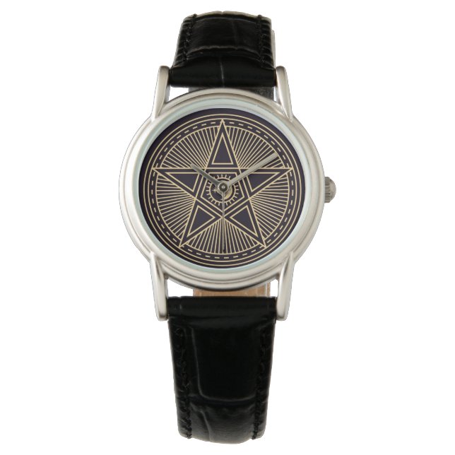 Wiccan-Symbol Armbanduhr (Vorderseite)