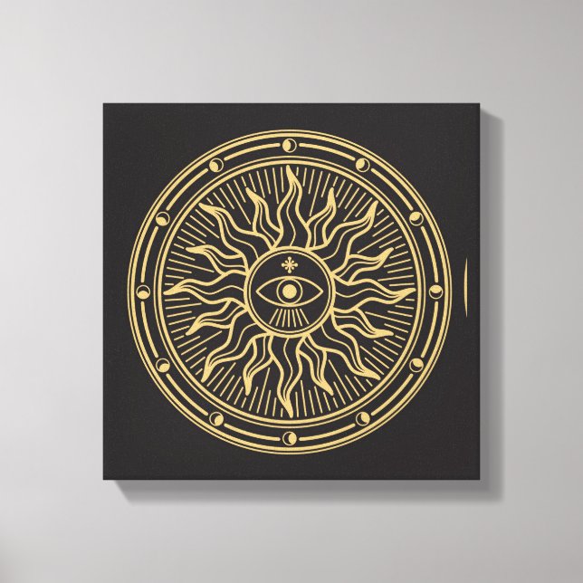 Wiccan-Symbol Leinwanddruck (Vorderseite)