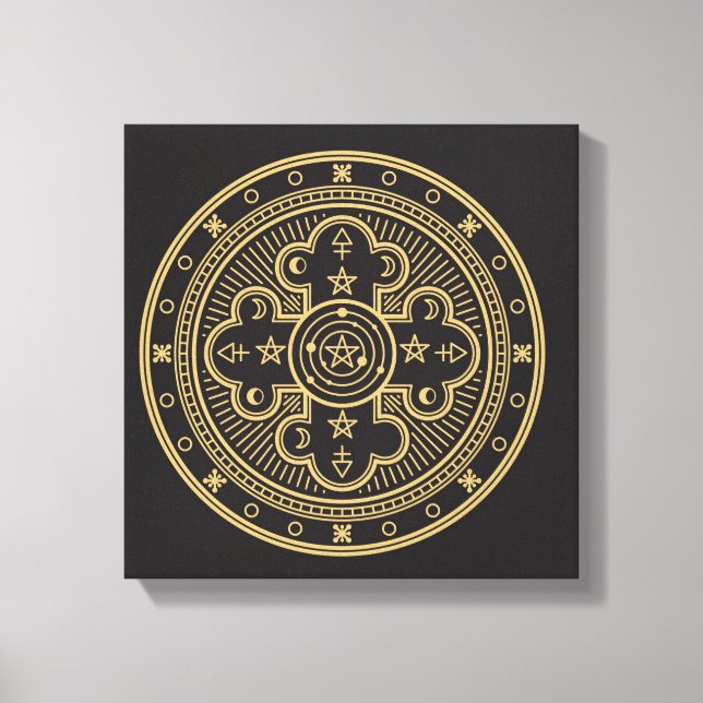 Wiccan-Symbol Leinwanddruck (Vorderseite)