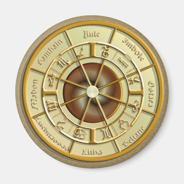 Wiccan Wheel of the Year Magnet (Vorne)