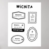 Wichita - Briefmarke Collection | Minimalistisch
