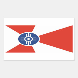 Wichita City flagge Kansas Staat America Country Rechteckiger Aufkleber