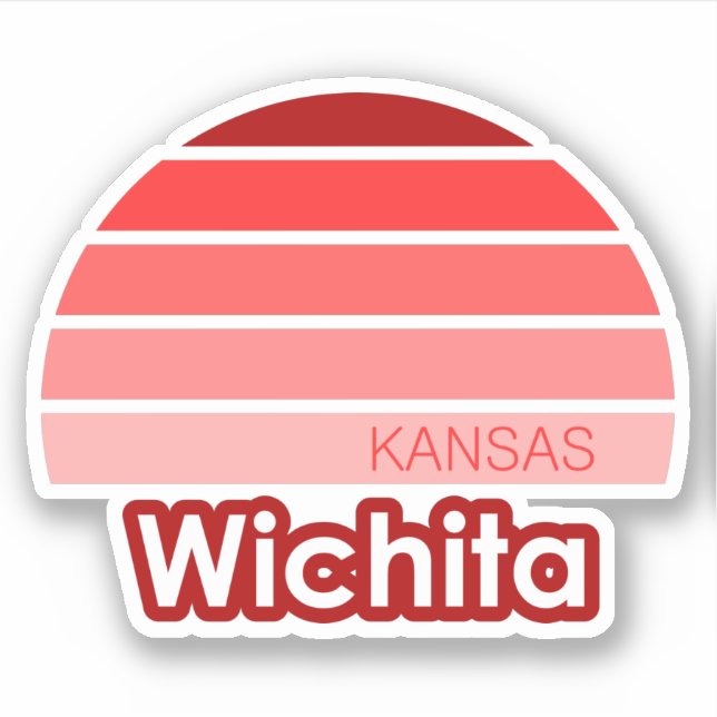 Wichita Kansas Aufkleber (Vorderseite)