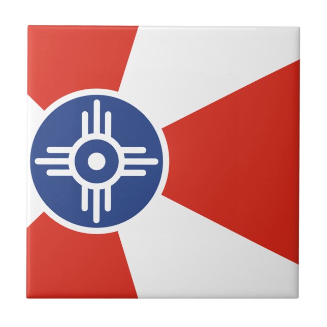 Wichita Kansas ICT Flag Fliese (Vorderseite)