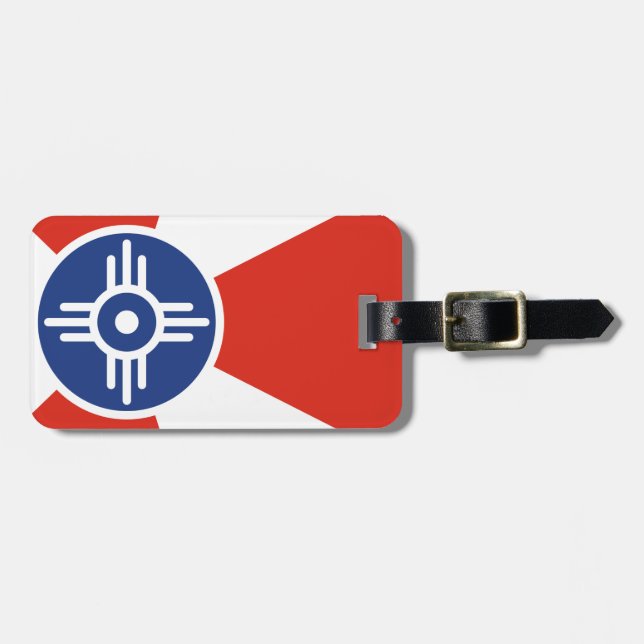 Wichita Kansas ICT Flag Gepäckanhänger (Vorderseite horizontal)