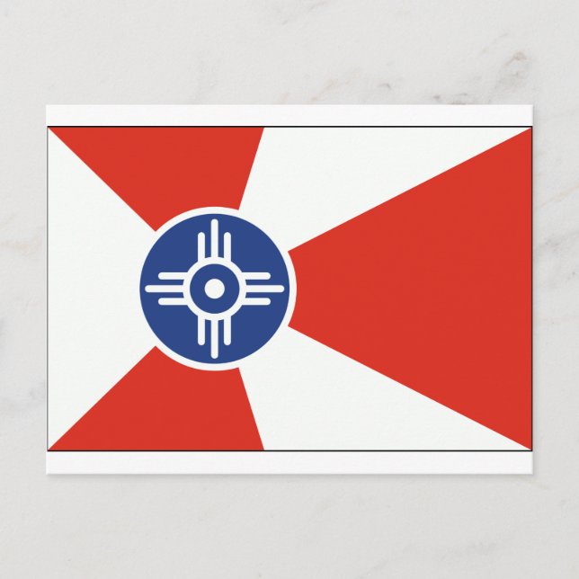 Wichita Kansas ICT Flag Postkarte (Vorderseite)