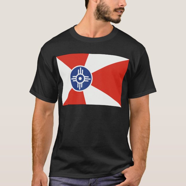Wichita Kansas ICT Flag T-Shirt (Vorderseite)