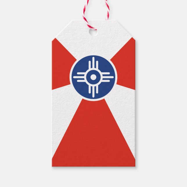 Wichita Kansas IKT-Flag-Tag Geschenkanhänger (Vorderseite)