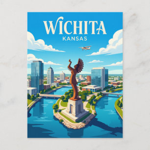 Wichita Kansas Postkarte