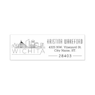 Wichita, Kansas Selbstfarbige Briefmarke der ben Permastempel
