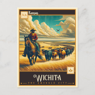 Wichita, Kansas Vintage Postkarte