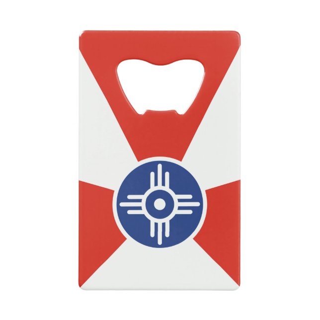Wichita KS ICT Flag Kreditkarten Flaschenöffner (Vorderseite)